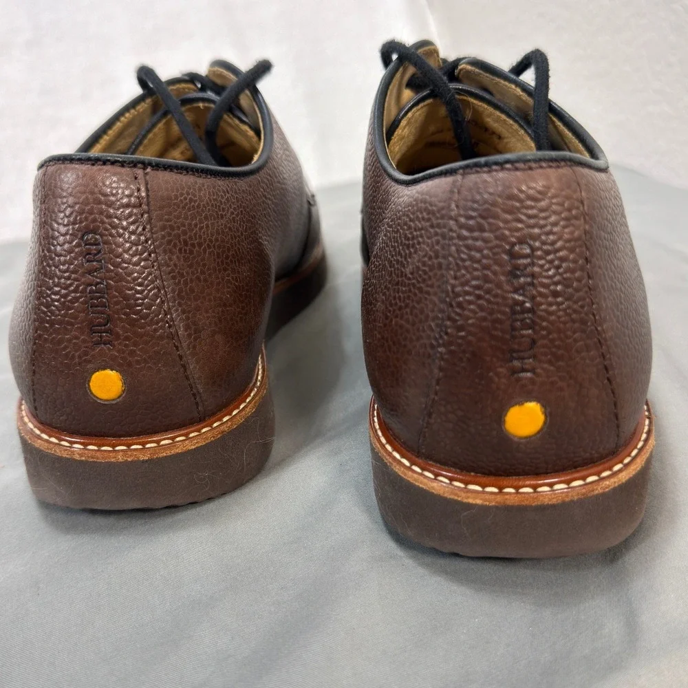 Samuel Hubbard Market Cap Mens 12 Brown Pebble Grain Leather Derby Professional